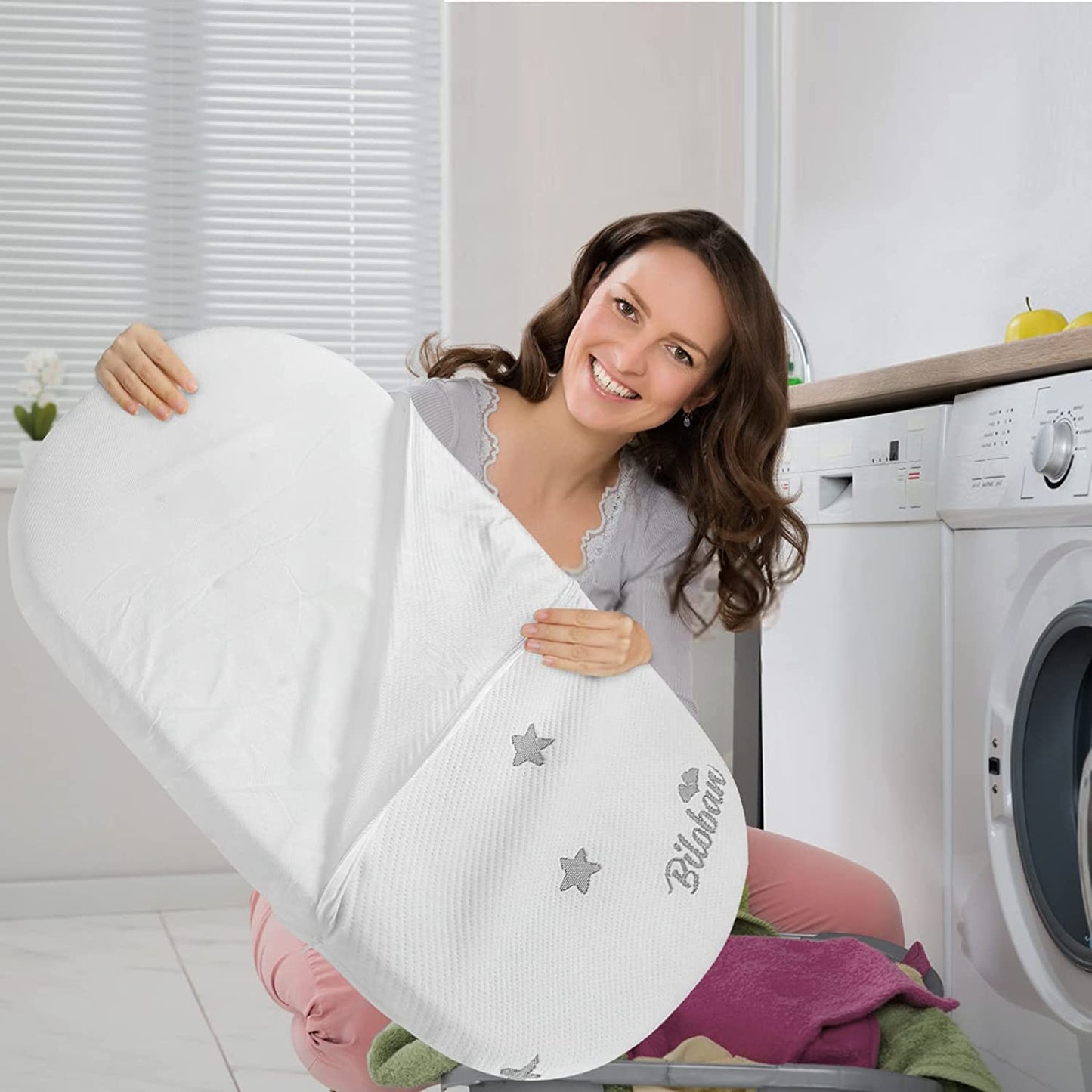 Biloban colchón para moisés (17 x 29 x 0.8 pulgadas)