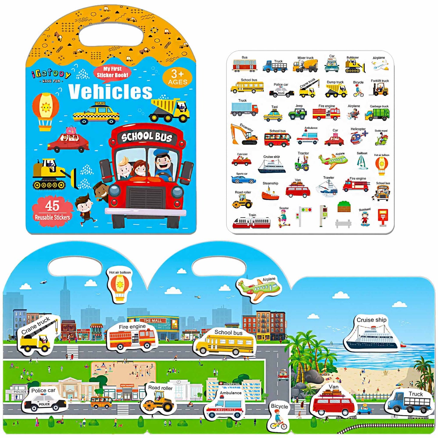 Libros de calcomanías reutilizables para niños