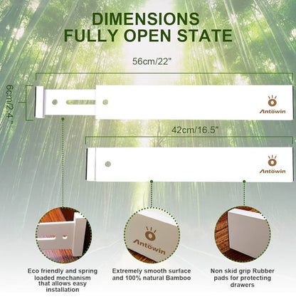ANTOWIN- Divisores de bamboo para gavetas