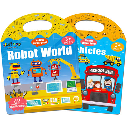Libros de calcomanías reutilizables para niños