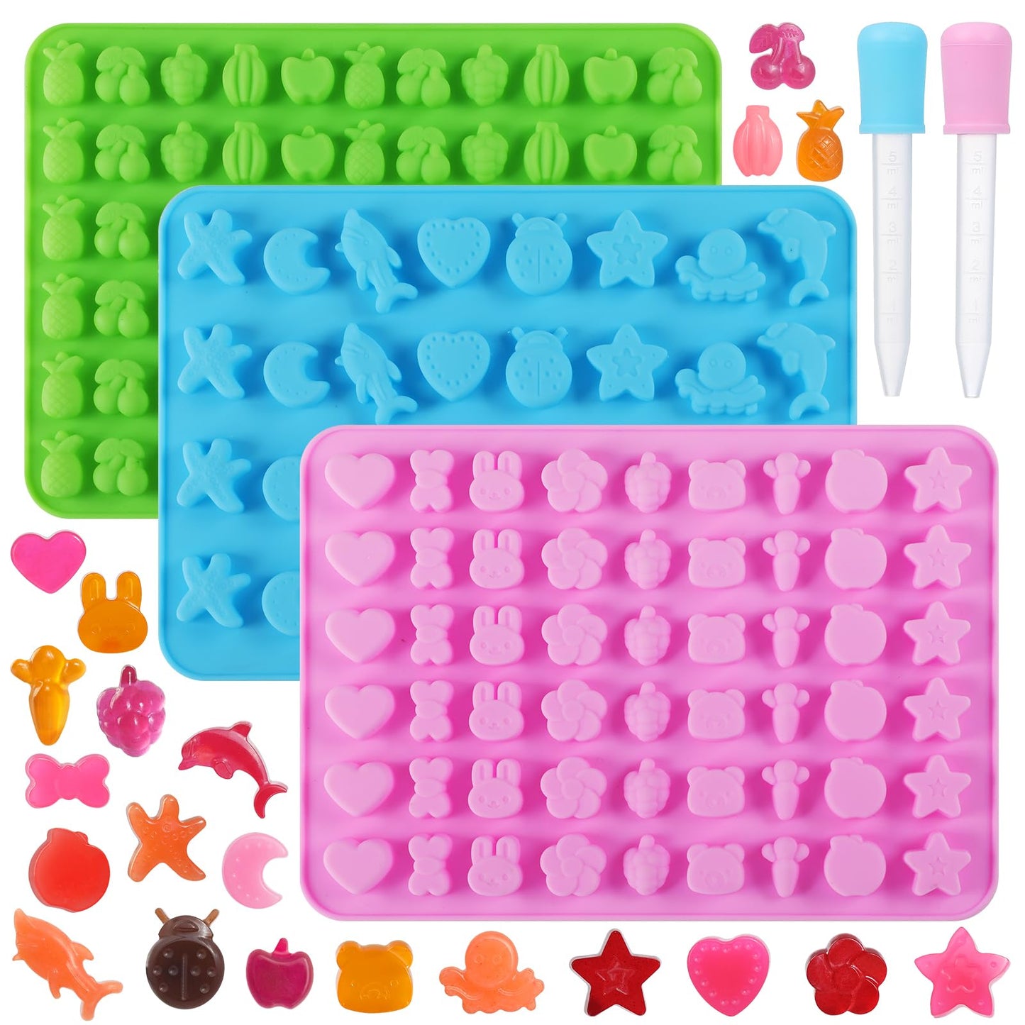 Moldes de silicona para osos de goma, tamaño pequeño