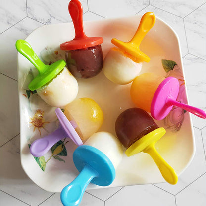 Mini molde de silicona para paletas, molde para paletas de hielo de 7 cavidades