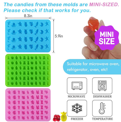 Moldes de silicona para osos de goma, tamaño pequeño