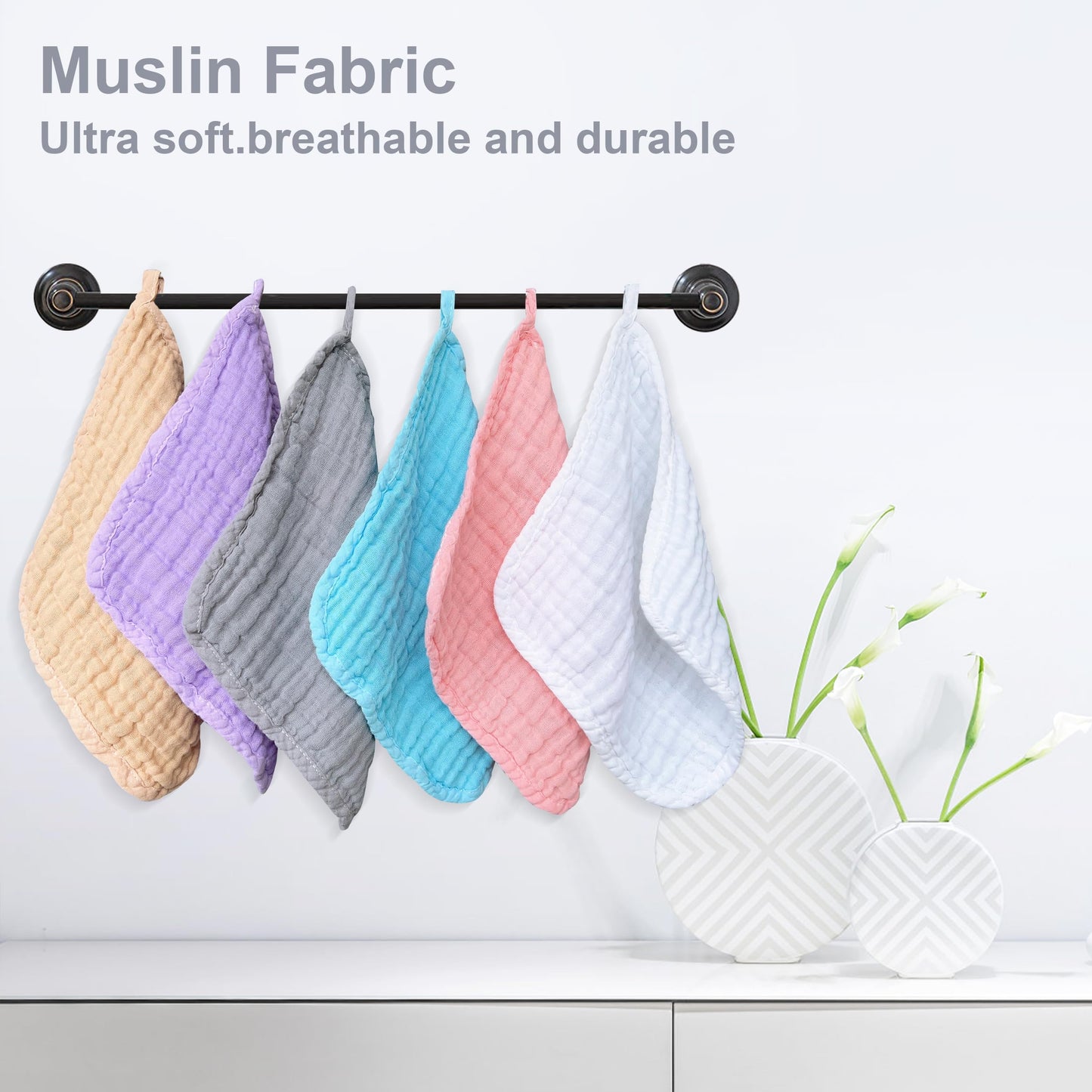 Paquete de 12 Paños de Muselina para Bebé