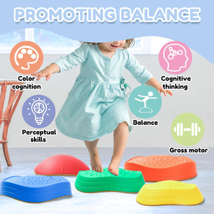 Piedras de equilibrio para niños, set de 5 piedras sensoriales para pisar