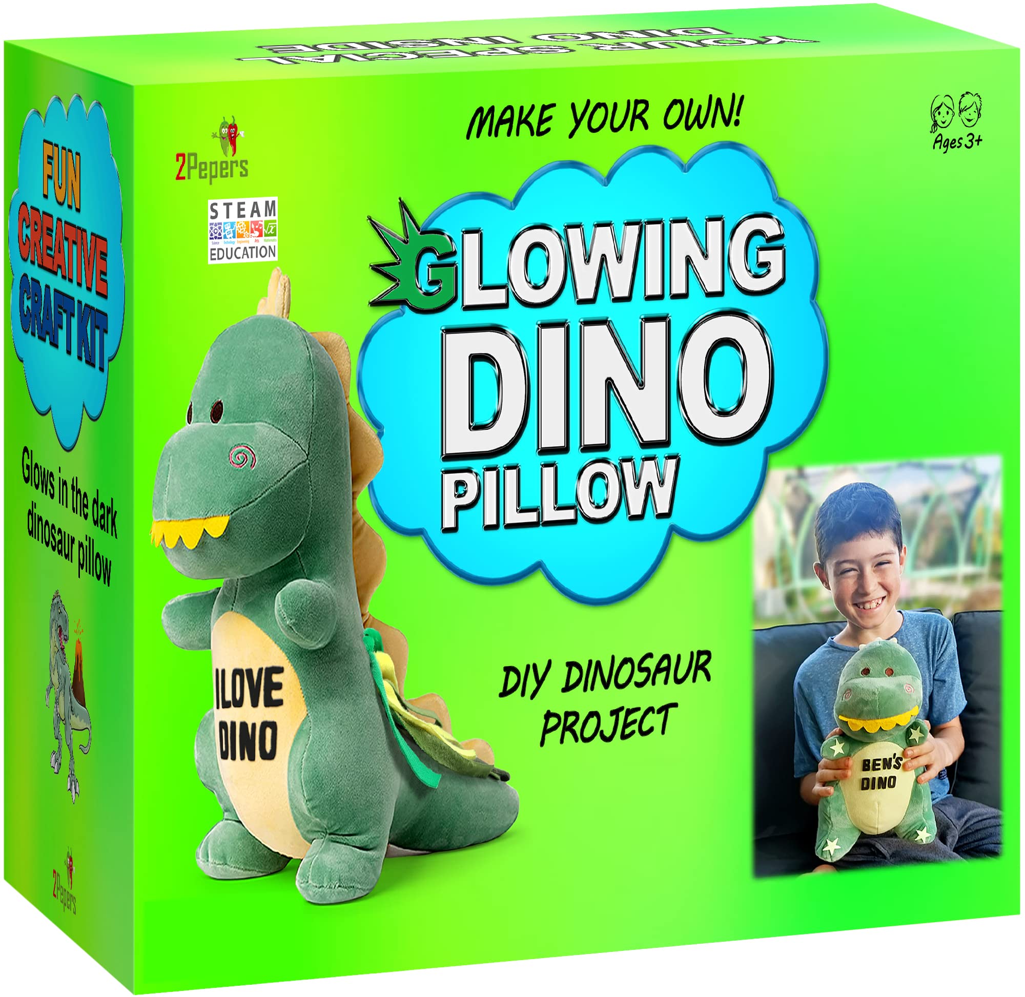 Haz tu propia almohada de peluche de dinosaurio