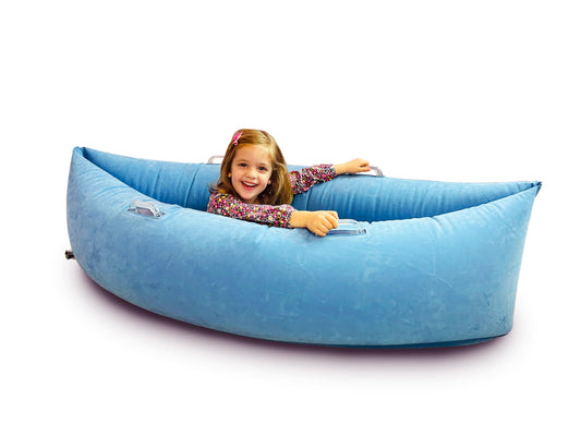 Silla sensorial para niños (de 6 a 12 años) – 60 pulgadas inflable sensorial Peapod proporciona alivio terapéutico y compresión