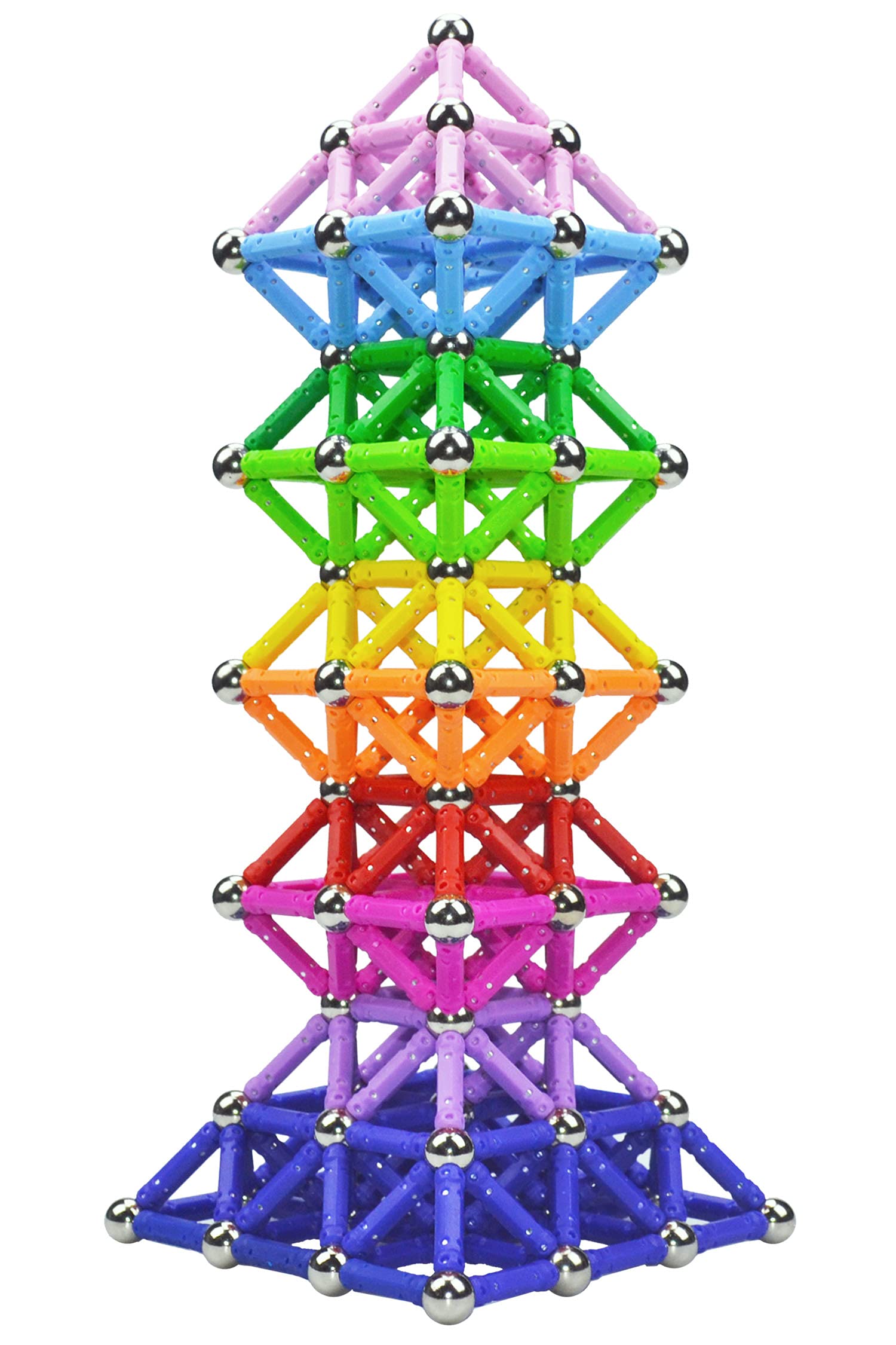 206 bloques magnéticos de construcción de varillas