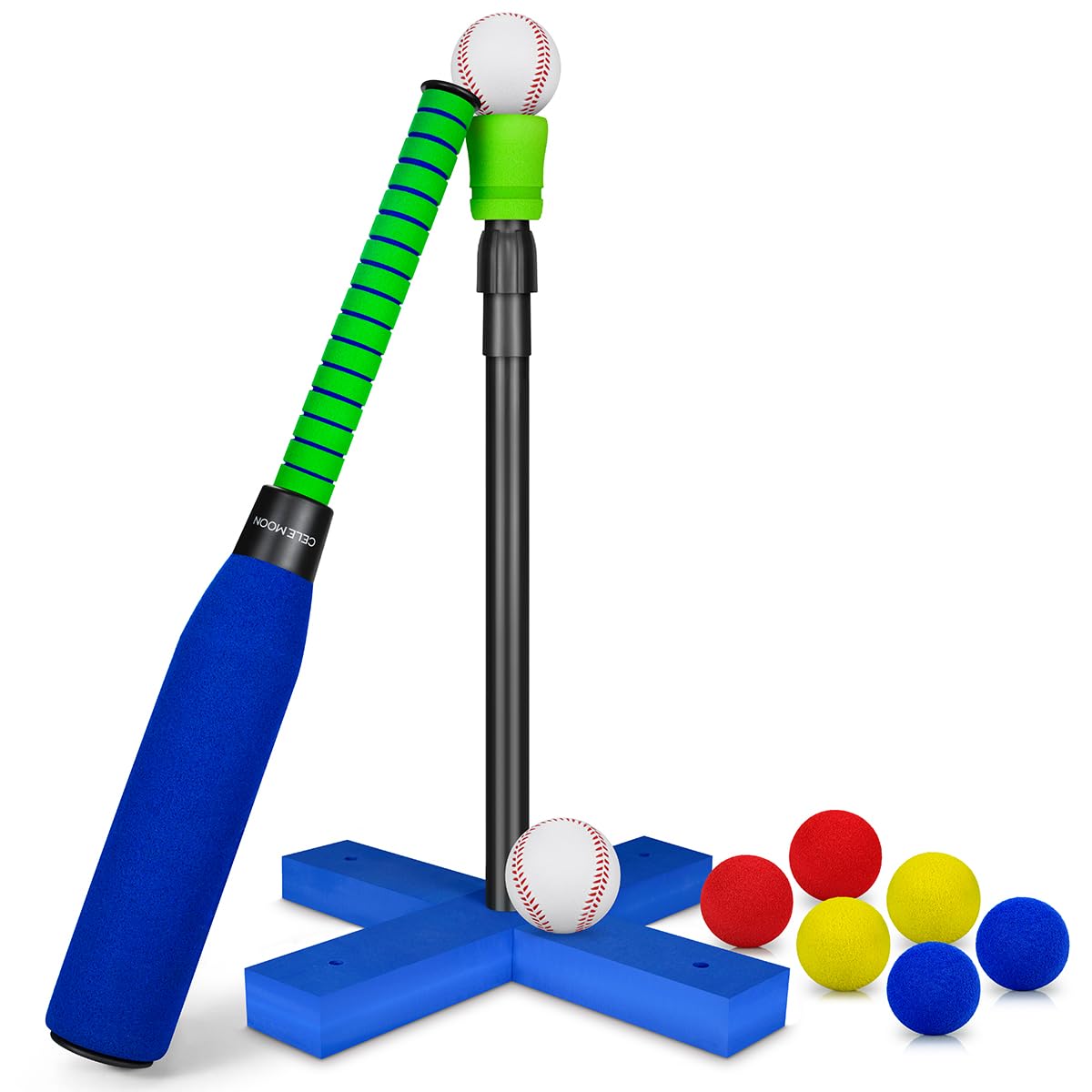 CeleMoon Juego de bate de béisbol y sóftbol de espuma para niños