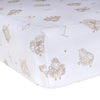 Burts Bees Baby Print - Sábana bajera ajustable para cuna, algodón orgánico