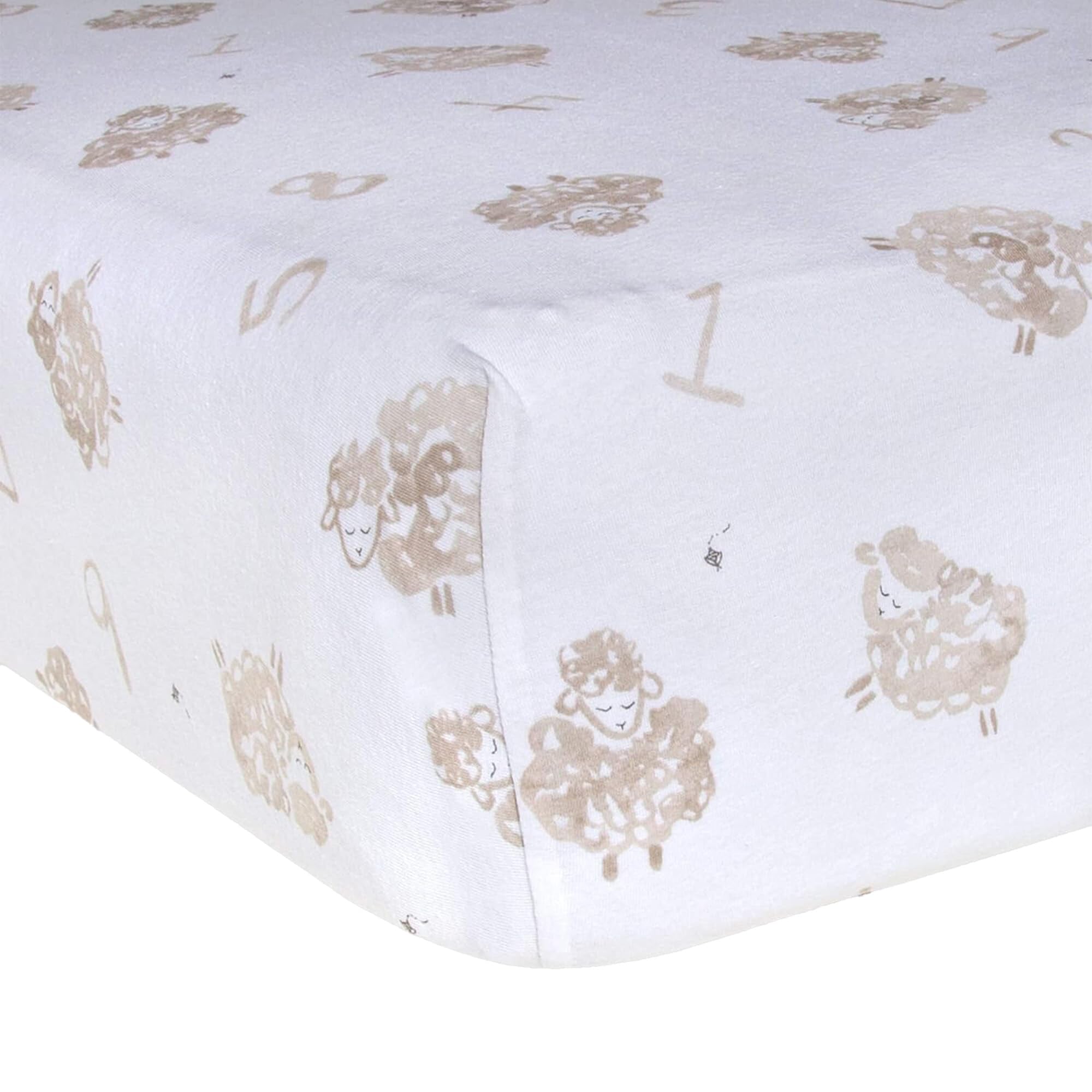 Burts Bees Baby Print - Sábana bajera ajustable para cuna, algodón orgánico