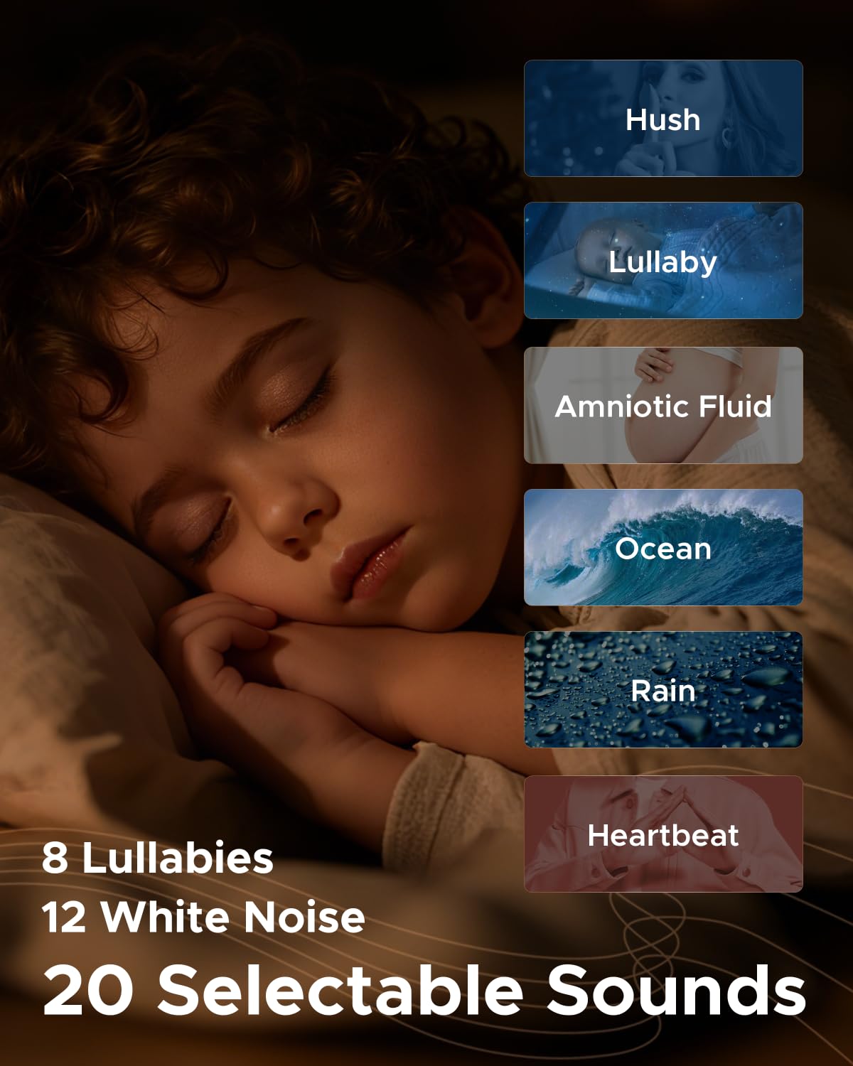 Máquina de sonido para bebés y luz nocturna para guardería