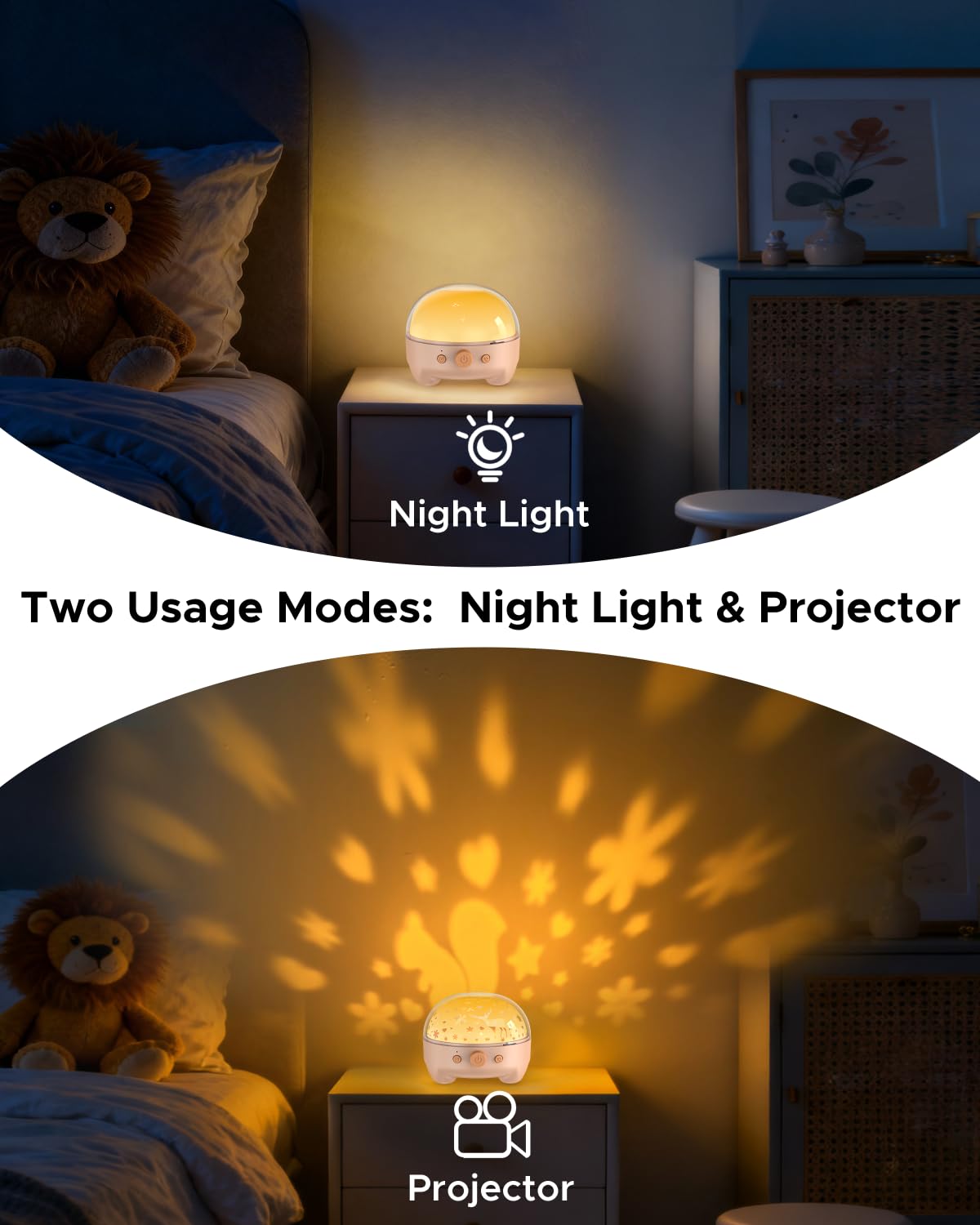 Máquina de sonido para bebés y luz nocturna para guardería