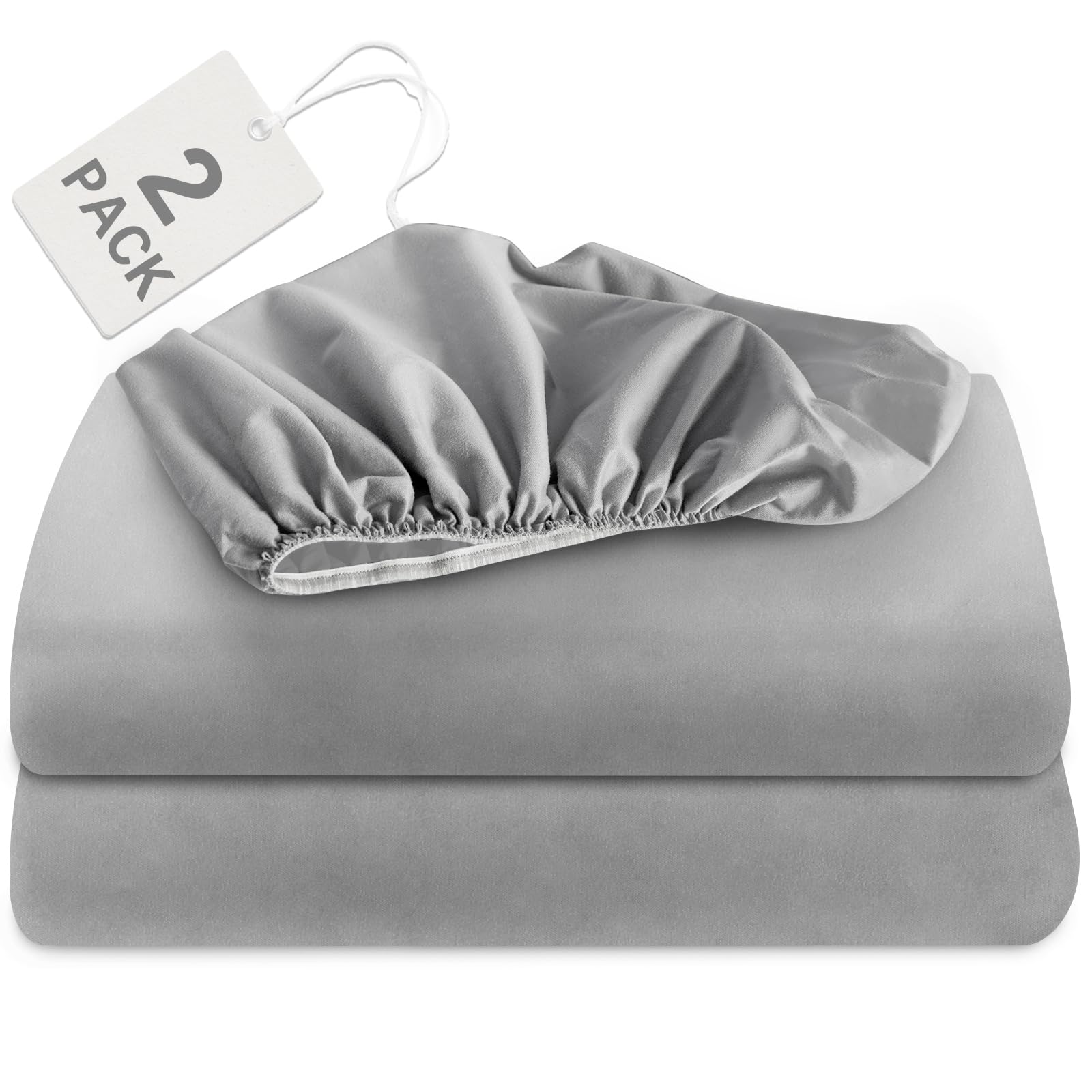 Biloban Paquete de 2 sábanas bajeras de tamaño individual