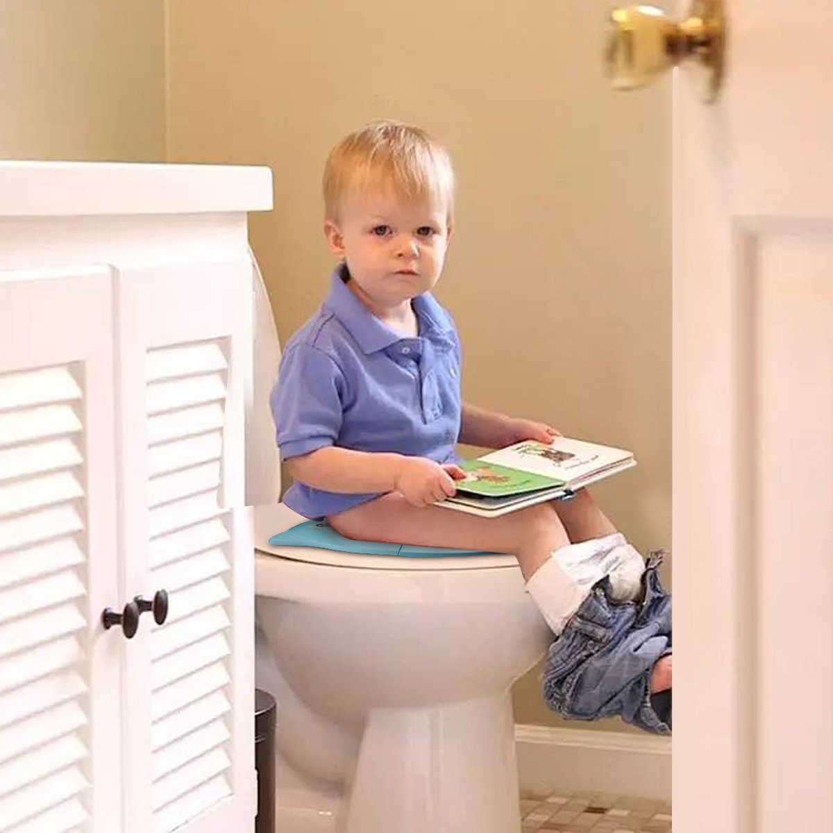 Asiento de inodoro plegable para entrenamiento de ir al baño