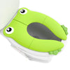 Asiento de inodoro plegable, funda de asiento reciclable para viajes (verde)