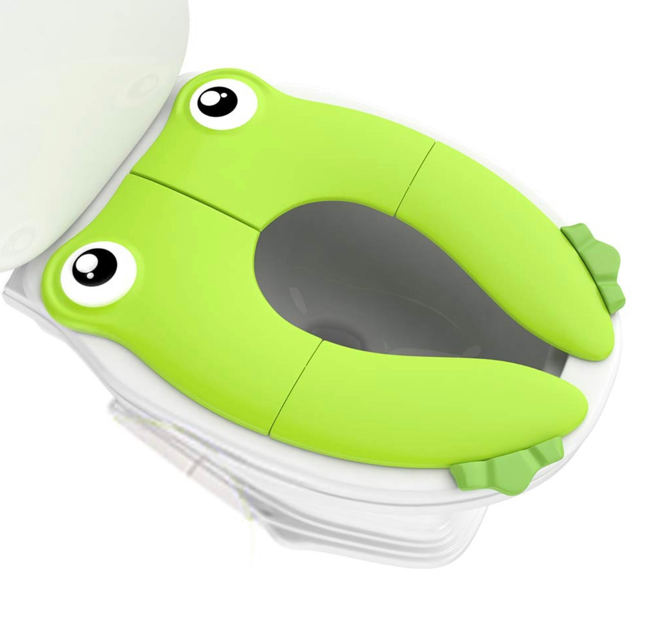 Asiento de inodoro plegable, funda de asiento reciclable para viajes (verde)