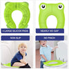 Asiento de inodoro plegable, funda de asiento reciclable para viajes (verde)