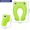 Asiento de inodoro plegable, funda de asiento reciclable para viajes (verde)