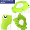 Asiento de inodoro plegable, funda de asiento reciclable para viajes (verde)