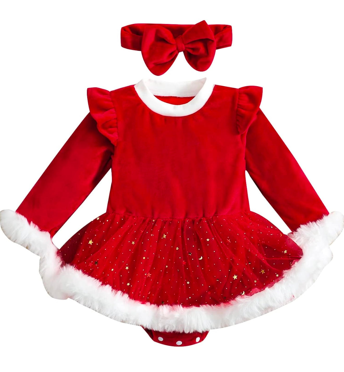 Mameluco de Navidad para niñas recién nacidas, 3-6 meses