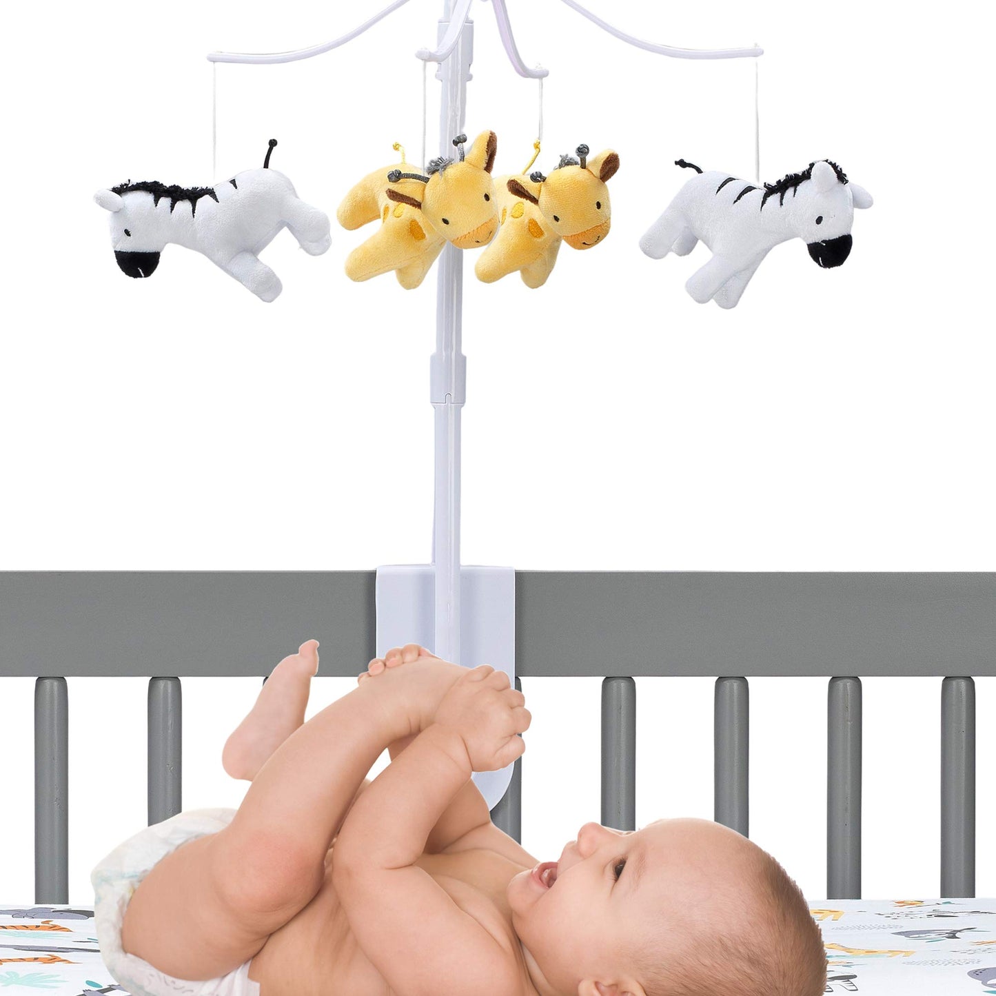 Bedtime Originals Mighty Jungle Musical Baby Crib Mobile