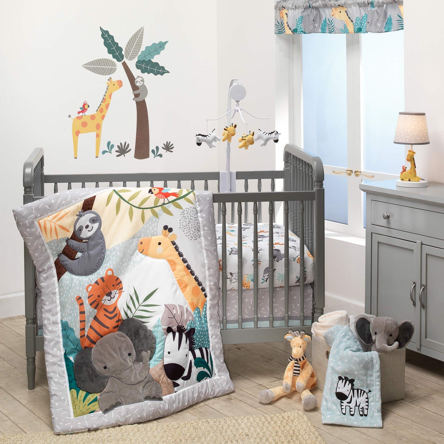 Bedtime Originals Mighty Jungle Musical Baby Crib Mobile