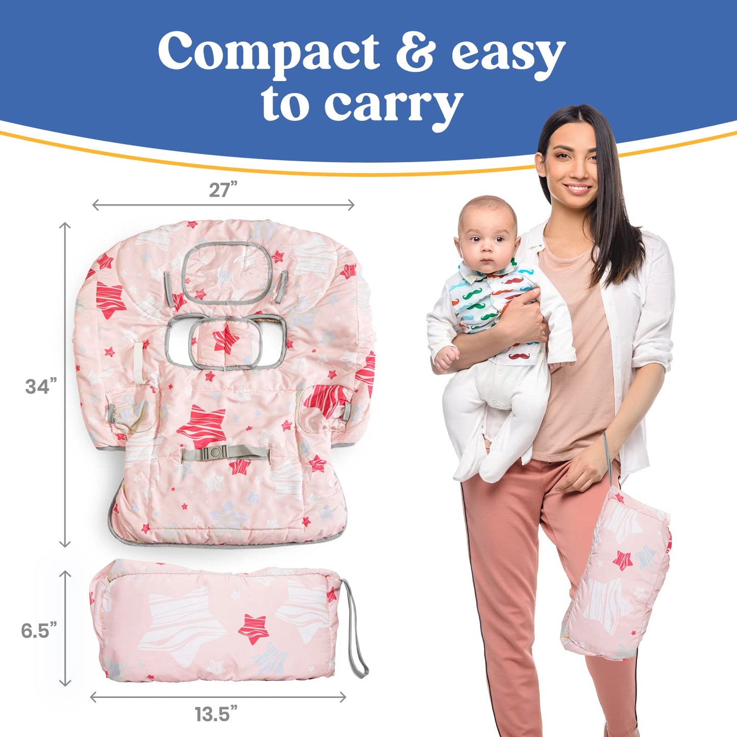 Funda para carrito de compras para bebé, funda para silla alta para asiento de restaurante