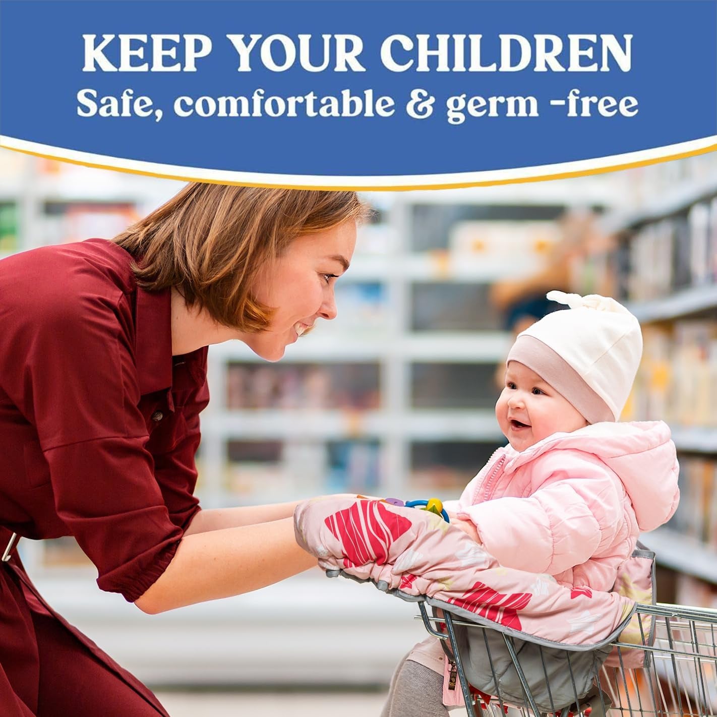 Funda para carrito de compras para bebé, funda para silla alta para asiento de restaurante