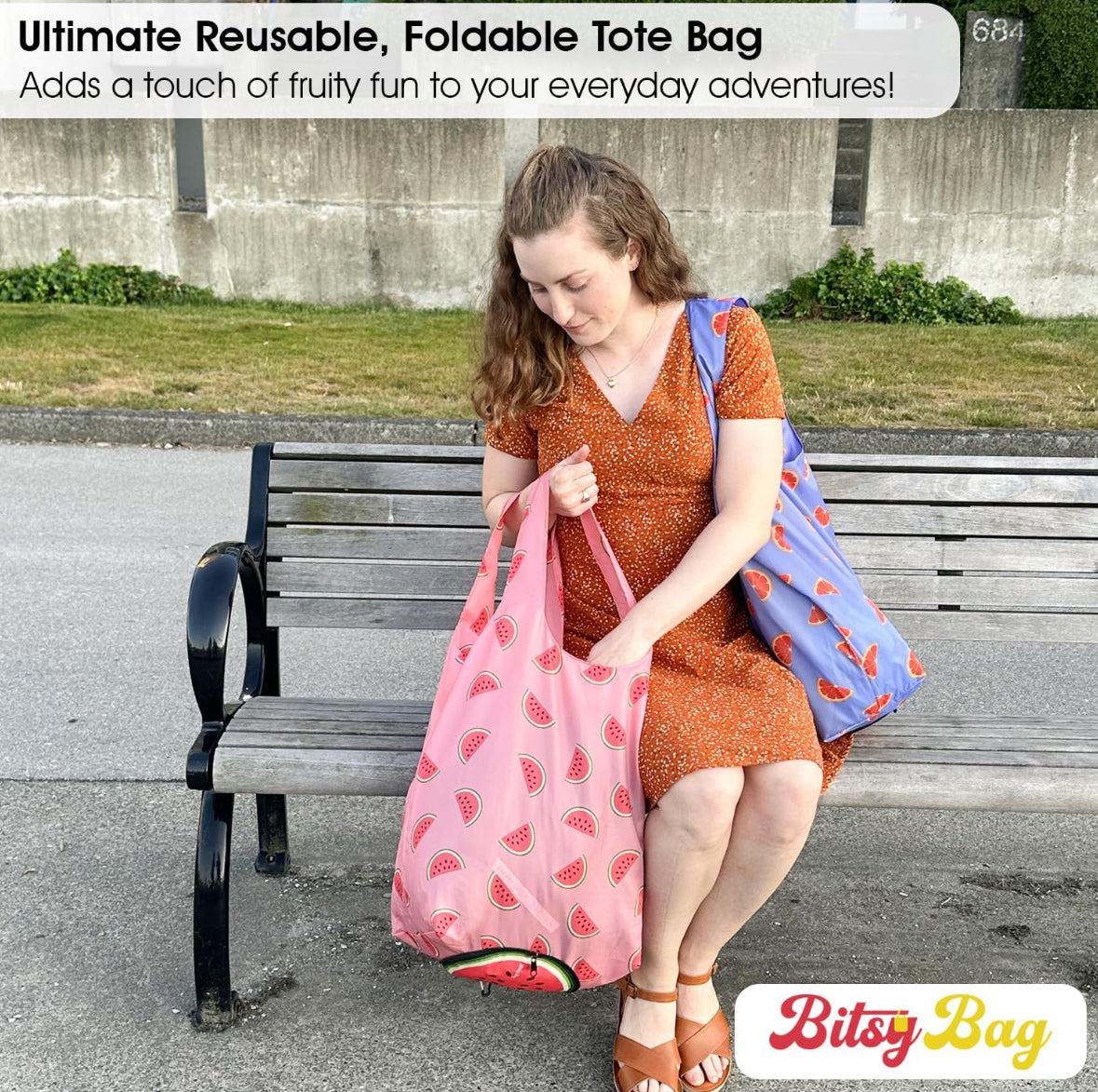 Bolsas reutilizables con diseño de frutas