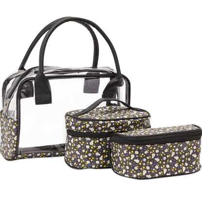 Glamlily Juego de 3 bolsas de maquillaje de viaje