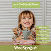 WeeSprout Vasos de silicona para bebé con pajitas y tapas, 4oz