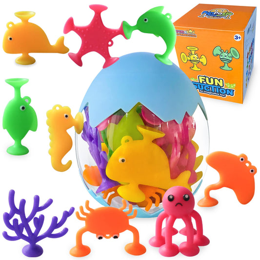 Juguetes de succión para el baño de bebés y niños - 18 piezas