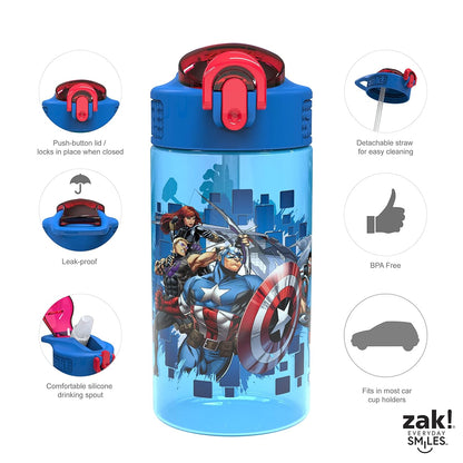 Zak Designs Marvel Cubierta de plástico duradera para boquilla para niños