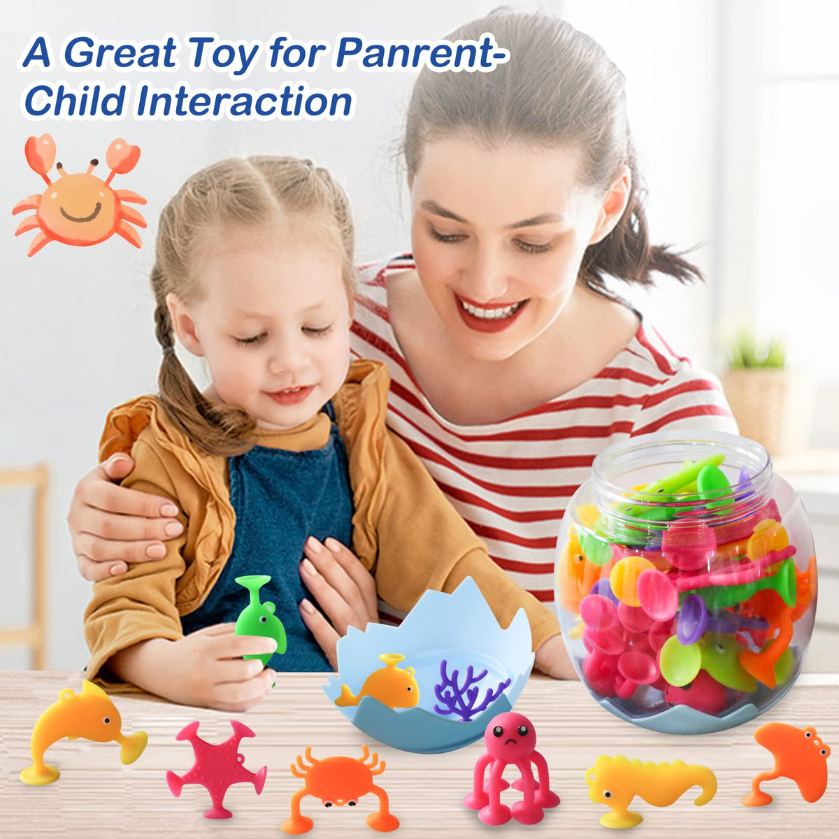 Juguetes de succión para el baño de bebés y niños - 18 piezas