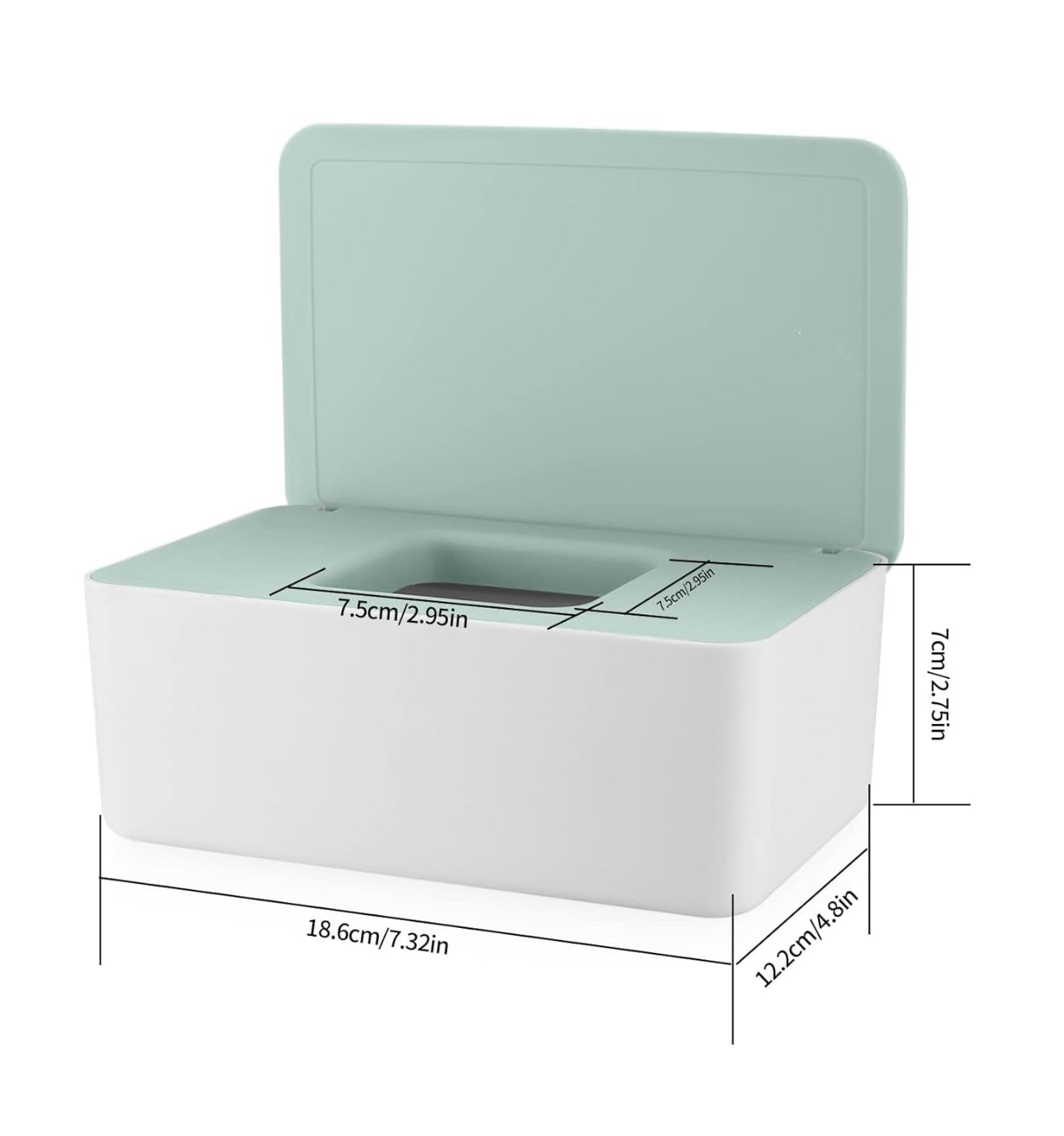 Dispensador para toallitas húmedas color blanco