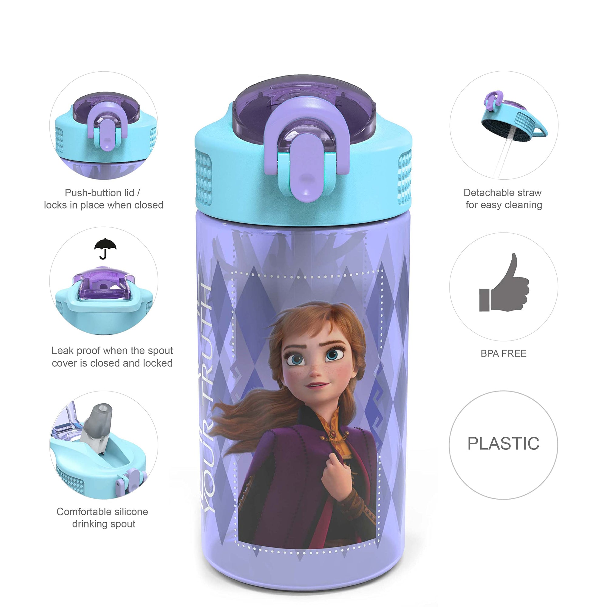 Zak Designs Disney Frozen botella para agua