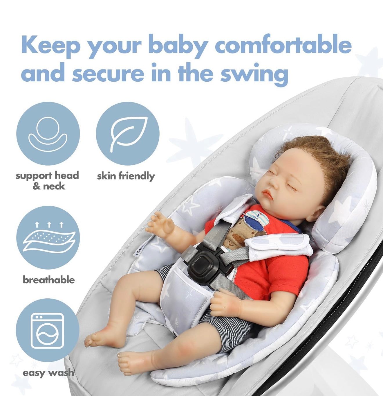 Mamaroo - Inserto infantil compatible con columpio Mamaroo y RockaRoo de 4moms