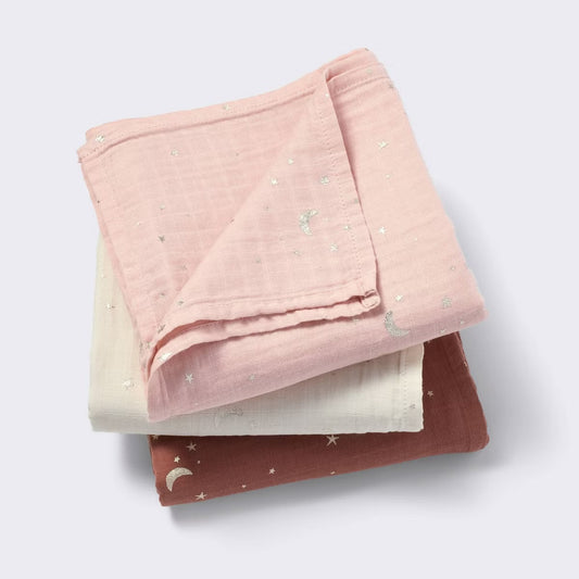 Paquete de 3 mantas de muselina