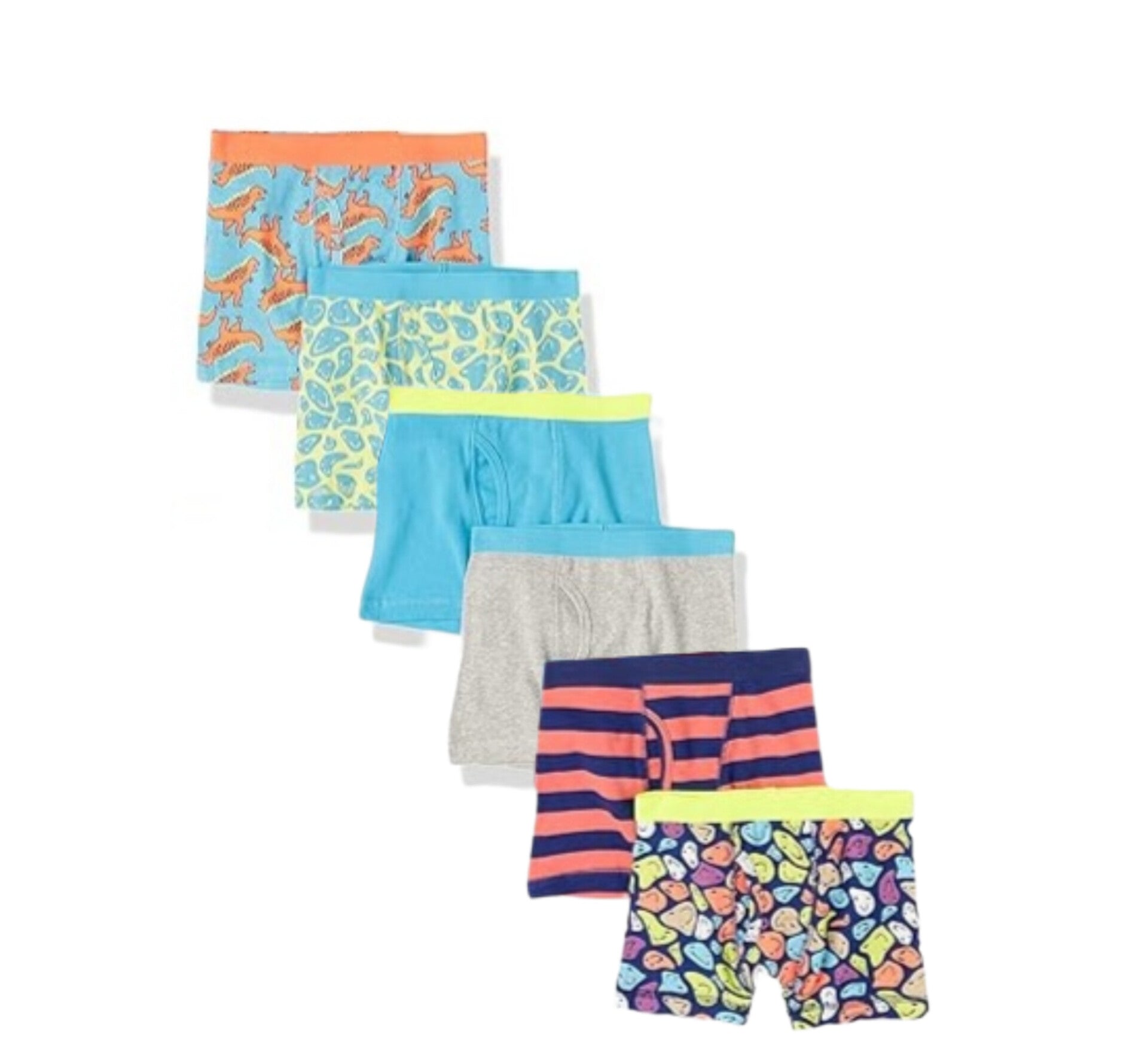 Spotted Zebra- Set de 6 boxers para niños, talla 8