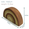 Boom Toys- Arcoiris de madera, color Chocolate