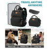 Mochila de viaje multifunción 5 en 1 bolsa de mano de maternidad, L-negro