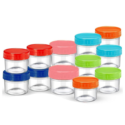 BENILAH- Recipientes de vidrio para almacenar alimentos para bebés, 12 pcs