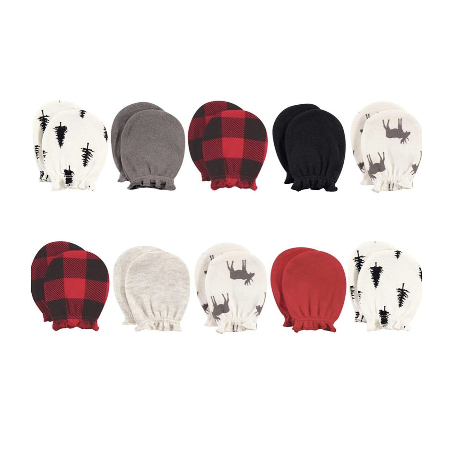 Hudson Baby - 10 guantes para bebe, 0-6m