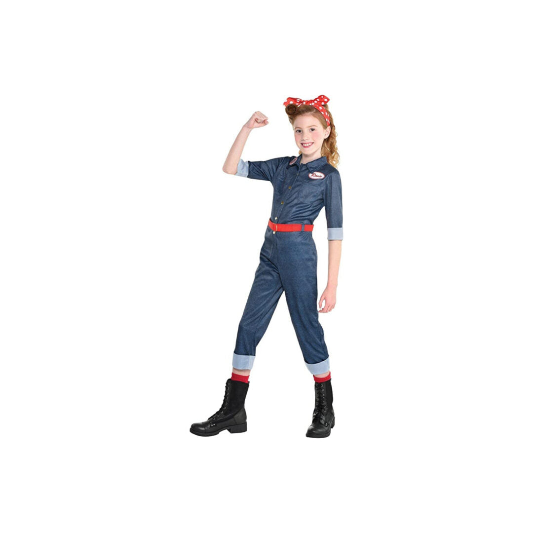 Party City Disfraz de Rosie The Riveter, talla 4-6