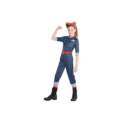 Party City Disfraz de Rosie The Riveter, talla 4-6