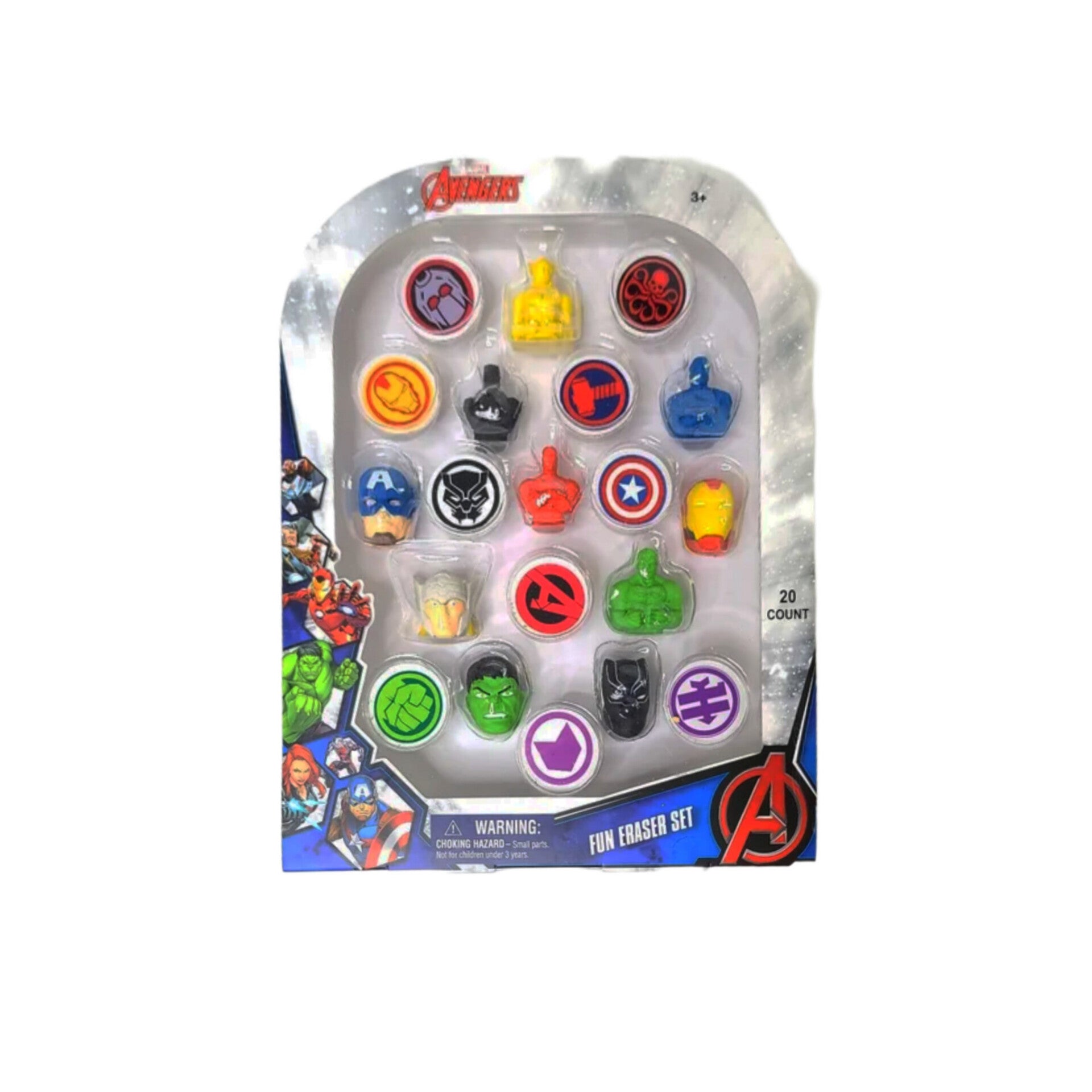 Marvel Avengers FUN Eraser Set 20 borradores