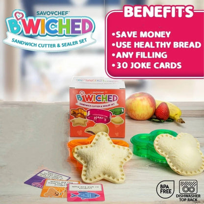 B'wiched- Cortador de sándwiches y sellador, 2 formas