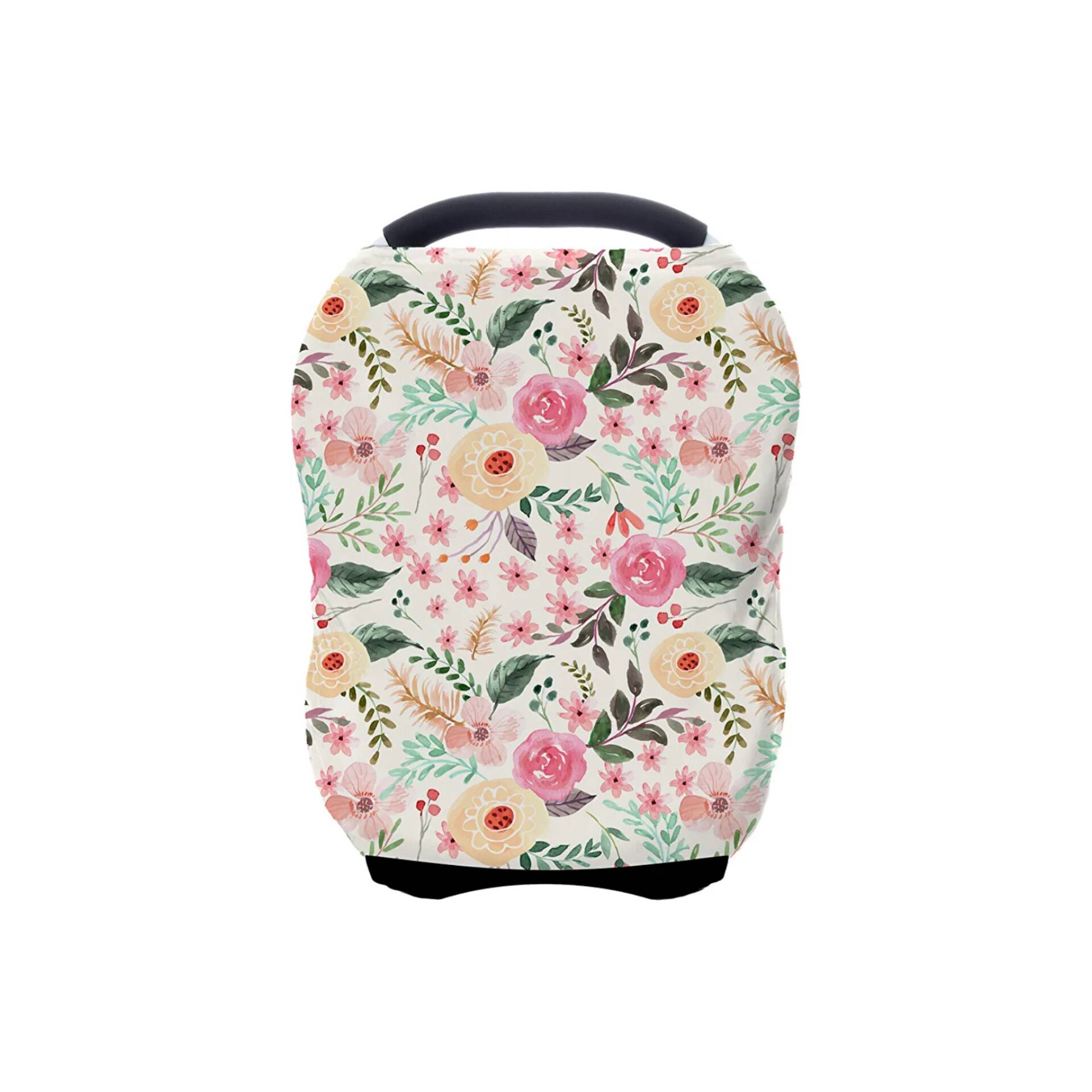 Funda para asiento de automóvil para lactancia materna, rosa floral