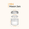 ComSaf Mini tarros Mason de 4 onzas, paquete de 6